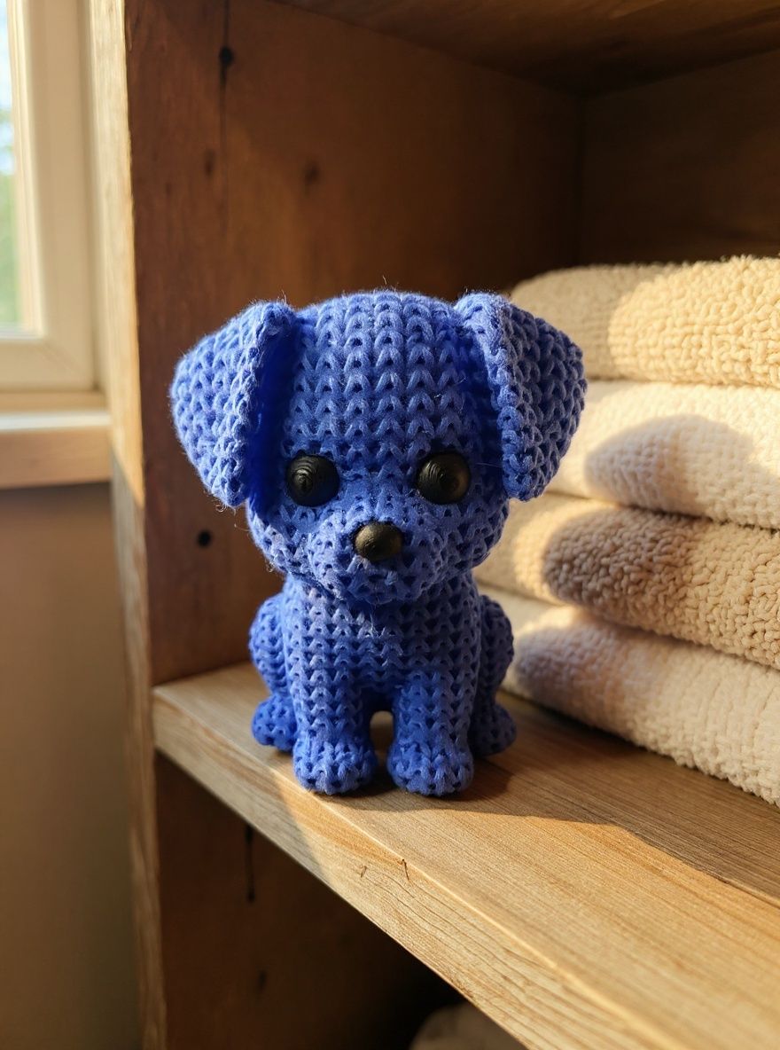 Knitted dog